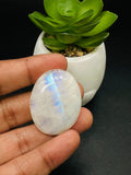 Moonstone Cabochon Code E1- E6 - AAA Quality - Blue Flash Natural Rainbow Moonstone Cabochon - Origin India