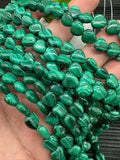 Malachite Heart Shape Beads • Size 8mm • Length 40 cm - AAA Quality • Natural Malachite Beads