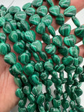 Malachite Heart Shape Beads • Size 12 mm • Length 40 cm - AAA Quality • Natural Malachite Beads