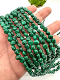 Malachite Coin Beads • 6 mm Size • Length 40 cm - AAA Quality • Natural Malachite Beads