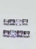 10MM Pink Amethyst Rectangle cut stone Pack of 2 Pc - Natural Amethyst loose Stones - Amethyst Faceted Square shape