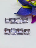 10MM Pink Amethyst Rectangle cut stone  Pack of 2 Pc - Natural Amethyst loose Stones - Amethyst Faceted Square shape