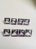 10MM Pink Amethyst Rectangle cut stone Pack of 2 Pc - Natural Amethyst loose Stones - Amethyst Faceted Square shape