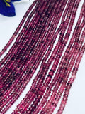 Pink Tourmaline 3.5 MM Roundel beads. Fine quality beads , Length 15 Inch, Genuine Pink tourmaline beads, Rubellite roundel.