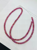 Pink Sapphire 4MM Faceted Roundel, AAA Quality, 16 Inch Strand , Natural Pink sapphire gemstone . precious stone beads