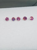 Pink Moissanite faceted round 5 MM - Pack of 1 Pc - Moissanite faceted loose stone -AAA Quality