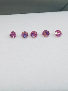 3MM pink Moissanite faceted round , Pack of 1 PCs, Moissanite faceted loose stone