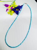 Sleeping Beauty Turquoise Round Beads 2MM size -100 % Natural Turquoise - Length 40 cm -Turquoise Round, with silver claps, can customize.