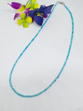 Sleeping Beauty Turquoise Round Beads 2MM size -100 % Natural Turquoise - Length 40 cm -Turquoise Round, with silver claps, can customize.