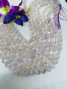 Kunzite 10mm Round Beads- 40 cm Length - AAAA Quality - Natural Kunzite Beads- kunzite Gemstone Beads- Transparent Quality Beads