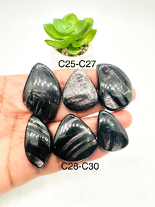 Hypersthene Cabochon Code C25- C30   - AAA Quality - Natural Hypersthene Cabochon - DIY Jewelry - Flat Back Cabochons