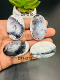 Dendritic Opal Cabochon • Code D9- D12  • AAA Quality • Natural Dendritic Opal Cabs • Dendritic Opal Pendant • Origin Turkey