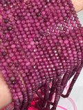 Natural Ruby 4X3mm Faceted Roundel Beads - Natural Gemstone Beads-  15 inch  length