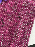 Natural Ruby 4X3mm Faceted Roundel Beads - Natural Gemstone Beads-  15 inch  length