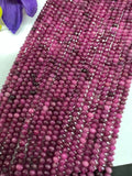 Natural Ruby 4X3mm Faceted Roundel Beads - Natural Gemstone Beads-  15 inch  length