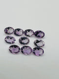 Pink Amethyst 5X7MM Oval cut stone Pack of 4 Pc - Natural Amethyst loose Stones - Amethyst Faceted Oval shape