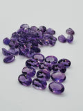 Amethyst 5X7MM Oval cut stone Pack of 4 Pc - Natural Amethyst loose Stones - Amethyst Faceted Oval shape