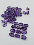 Amethyst 5X7MM Oval cut stone  Pack of 4 Pc - Natural Amethyst loose Stones - Amethyst Faceted Oval shape