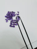 Amethyst 5X7MM Oval cut stone Pack of 4 Pc - Natural Amethyst loose Stones - Amethyst Faceted Oval shape