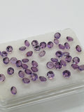 Pink Amethyst 4MM Round cut stone Pack of 6 Pc - Natural Amethyst loose Stones - Amethyst Faceted round shape