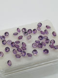 Pink Amethyst 3MM Round cut stone Pack of 6 Pc - Natural Amethyst loose Stones - Amethyst Faceted round shape