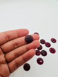 14MM Garnet Rose Cut - Pack of 1 Pcs Garnet Faceted Flat Polki - AAA Quality- Best for Jewelry making- One Side Cutting and one side flat