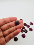 15MM Garnet  Rose Cut - Pack of 1 Pcs  Garnet Faceted Flat Polki -  AAA Quality- Best for Jewelry making- One Side Cutting and one side flat