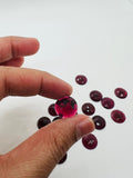 13MM Garnet  Rose Cut - Pack of 1 Pcs  Garnet Faceted Flat Polki -  AAA Quality- Best for Jewelry making- One Side Cutting and one side flat