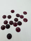 14MM Garnet Rose Cut - Pack of 1 Pcs Garnet Faceted Flat Polki - AAA Quality- Best for Jewelry making- One Side Cutting and one side flat