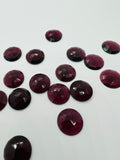 15MM Garnet Rose Cut - Pack of 1 Pcs Garnet Faceted Flat Polki - AAA Quality- Best for Jewelry making- One Side Cutting and one side flat