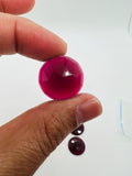 20MM Garnet Rose Cut - Pack of 1 Pcs Garnet Faceted Flat Polki - AAA Quality- Best for Jewelry making- One Side Cutting and one side flat