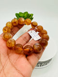 Andesine Bracelet  Code# B1 - Size 14 mm - AA Quality length 7.5 Inch Origin Tibet - Natural Andesine Round Bracelet