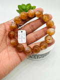 Andesine Bracelet Code# B1 - Size 14 mm - AA Quality length 7.5 Inch Origin Tibet - Natural Andesine Round Bracelet