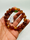 Andesine Bracelet Code# B3 - Size 11 mm - AA Quality length 7.5 Inch Origin Tibet - Natural Andesine Round Bracelet