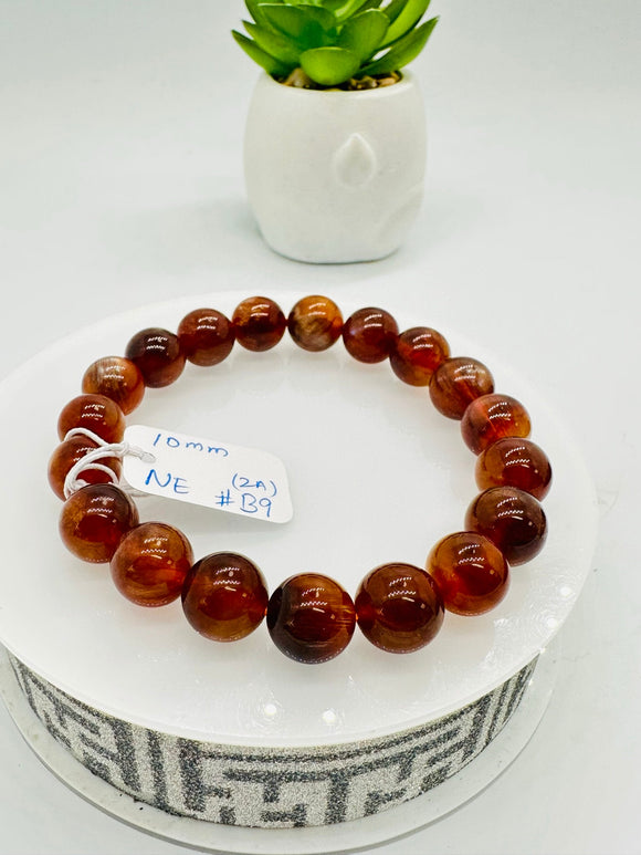 Andesine Bracelet  Code# B8 - Size 10 mm - AA Quality length 7.5 Inch Origin Tibet - Natural Andesine Round Bracelet