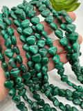 Malachite Heart Shape Beads • Size 10 mm • Length 40 cm - AAA Quality • Natural Malachite Beads