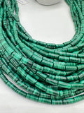 Malachite Tube Beads • 4x9 mm / 4x13 mm Size • Length 40 cm - AAA Quality • Natural Malachite Cylinder Beads- Malachite Barrel Beads