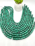 Malachite Tube Beads • 8X12 mm Size • Length 40 cm - AAA Quality • Natural Malachite Cylinder Beads- Malachite Barrel Beads