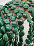 Malachite Coin Beads • 12 mm Size • Length  40 cm - AAA Quality • Natural Malachite Beads