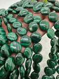 Malachite Coin Beads • 12 mm Size • Length 40 cm - AAA Quality • Natural Malachite Beads