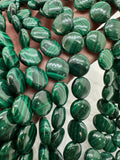 Malachite Coin Beads • 12 mm Size • Length  40 cm - AAA Quality • Natural Malachite Beads