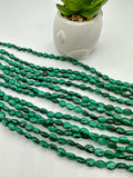 Malachite Oval Beads • 6x8 mm Size • Length 40 cm - AAA Quality • Natural Malachite Beads