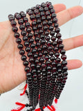 8MM Garnet Round Beads , AA Quality, 16 Inch Length. Garnet Round.