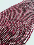 Garnet Round 3.5MM Beads , AA Quality, 16 Inch Length. Garnet Round.