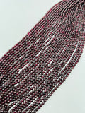 Garnet Round 4-4.5MM Beads , AA Quality, 16 Inch Length. Garnet Round.
