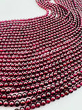 Garnet Round 3-3.5 MM Beads , AAA Quality, 16 Inch Length. Garnet Round.