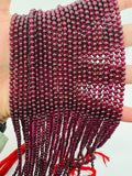 Garnet Round 4-4.5 MM Beads , AAA Quality, 16 Inch Length. Garnet Round.