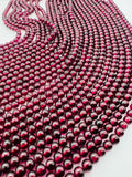 Garnet Round 4-4.5 MM Beads , AAA Quality, 16 Inch Length. Garnet Round.