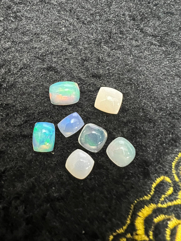 Ethiopian Opal cushion and baguette shape Pack 7 Pcs- AAA Quality Opal Cabochon - Ethiopian Opal cushion Cabochon