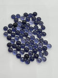 5MM Iolite smooth round cabs, natural gemstone cabochon . loose stone cabs (pack of 6 Pc ) AAA Quality